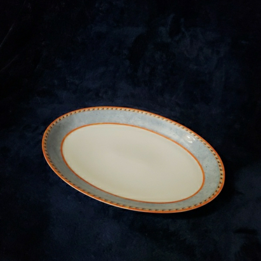 Villeroy & Boch Large Oval Platter with Orange Trim